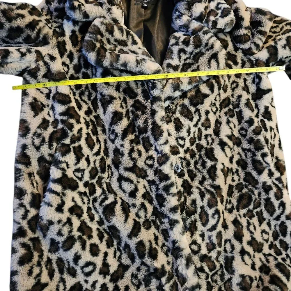 Laundry by Shelli Segal Women's Plus Leopard‎ Print Glam Faux Fur Coat Size XXL - Picture 11 of 11